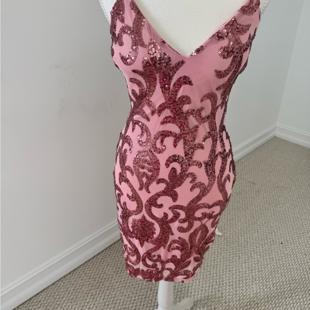 Lovely Day Pink Sequin Mini Dress